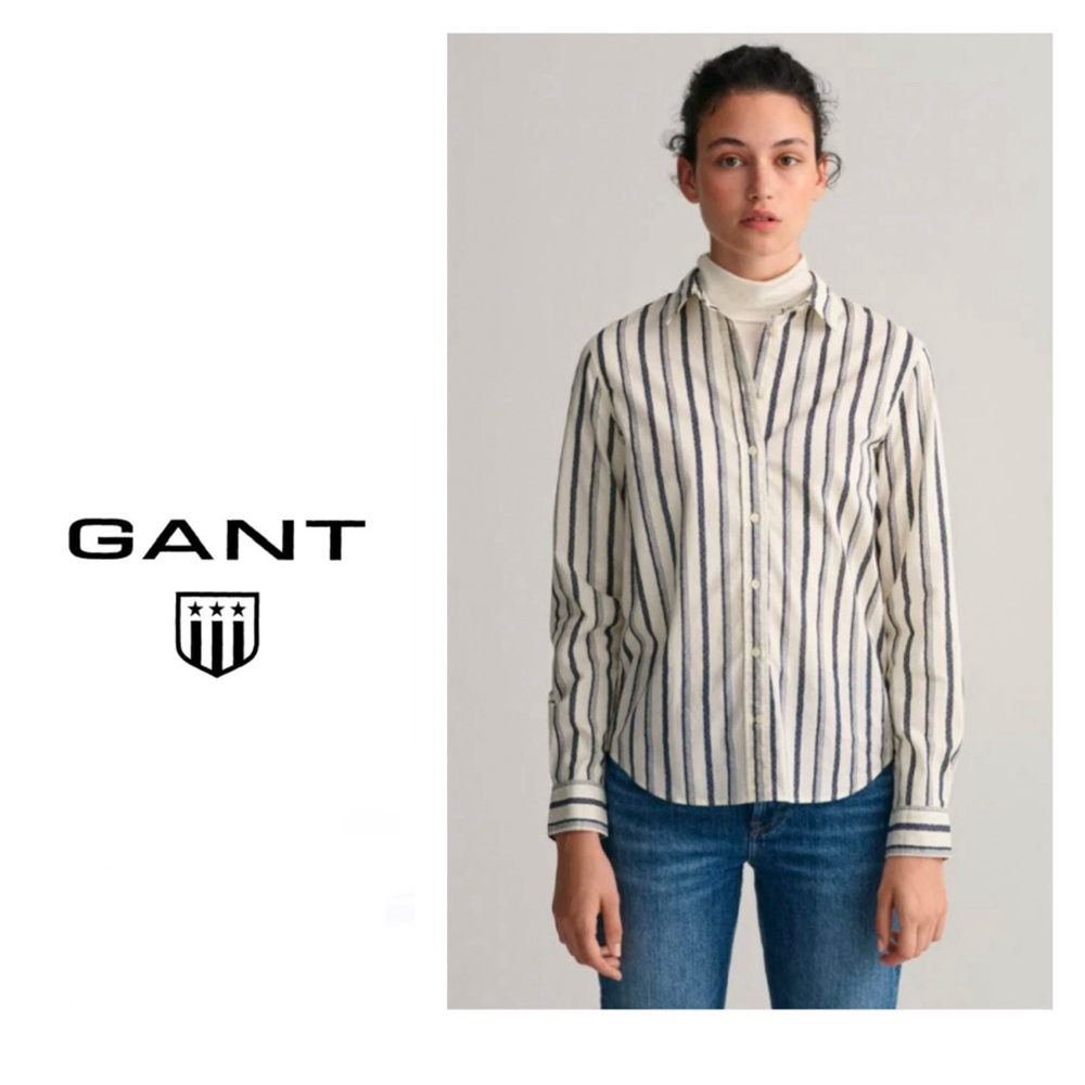 Gant Striped Blue and White Women's Top